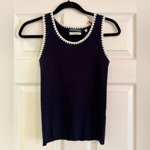 Scotch & Soda Navy Blue Top with Cream Detailing